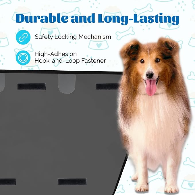 Dog Car Door Protector 2 Pack, 27.55" x 22.44" Anti-Scratch Waterproof Design Black Car Doors Cover Pet Vehicle Door Guards Durable for Front Back Seat Fits Cars Trucks SUVs - Image 7
