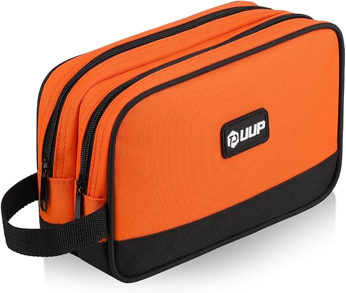 10" Small Tool Bag, Divider Zipper Pouch Tool Box Organizer | Waterproof, Heavy-duty Oxford, Smooth Zipper, Handle, Storage Case for Car Work Tool. Electrician Gift,Orange by UUP