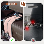CoBak Purse Hook for Car - Universal Premium Stitched Leather and Aluminum-Magnesium Alloy Double Car Seat Back Storage Hook for Purses, Handbags, Bags (2 Pack),Blush Pink - Image 3