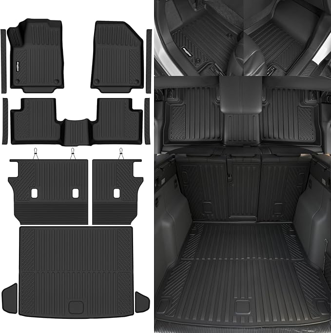 Floor Mats for 2019-2023 Jeep Cherokee (Not Fit Grand Cherokee) | Trunk Mat and Backrest Mats & Door Sill Guard All Weather TPE Protector Odorless Full Set Interior Accessories Floor Liners - Image 8
