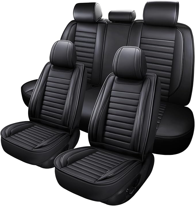 MINGBRON Car Seat Covers,Car Seat Protector Waterproof,Seat Covers Full Set, Car Seat Protectors,Automotive Seat Covers Fit for Most Cars Black - Image 9