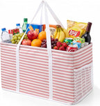 Lifewit Extra Large Tote Bag, Reusable Grocery Bags with Metal Wire Frame and Handles by Lifewit