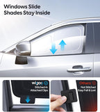 Wigoo 2026 8PC Full Set Window Sunshade for Toyota RAV4 2019-2025 | 7-Layer Cooler & Blacker, Ice-Crystal Tech, Full Set Shades With Windshield for Sun Block, Camping Accessories - Image 6
