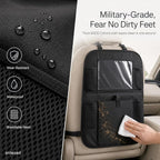 Car Backseat Organizer with 12 Storage Pockets, 12" Touch Screen Tablet Holder, Waterproof Kick Mats Seat Protector, Car Organizers and Storage for Kids, Road Trip Essentials（2 Pack，Black） - Image 7