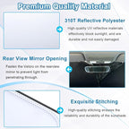 Premium Car Windshield Sun Shade for 2018-2022 Honda Accord Front Window Sun Visor Reflector 310T Thickened Blocks UV Rays Foldable Sunshade Car Interior Protection Accessories - Image 6