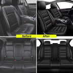 IKABEVEM Car Seat Covers for Hyundai Ioniq 2017-2025 2026 Full Set(5 Seats) | Luxury Fuax Leather, Waterproof, Airbag Compatible, Easy to Install, Scratch‑Resistant Seat Protection, Black - Image 5