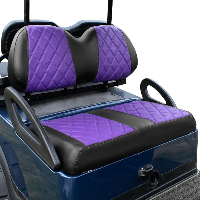 NOKINS Golf Cart Diamond Vinyl Seat Covers Fits Club Car Precedent 2004-UP | OEM Standard Front Seat Cushion,No Nails Required by NOKINS-GolfCartPartsFactory