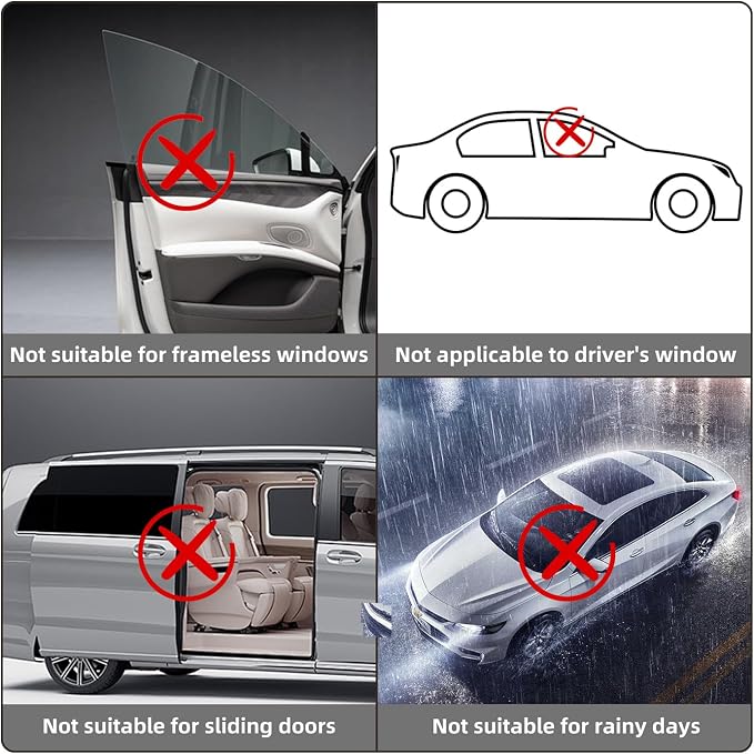 Car Window Shade for Baby, 2 Pack UV Protection Breathable Mesh Window Sun Shade,Car Window Screens for Most Pickup, Truck, Minivan, Large SUV(31.5"x47.2") - Image 2