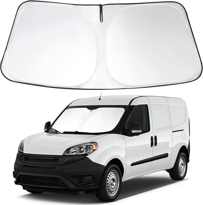 Windshield Sun Shade Sunshade for 2014-2026 Dodge RAM ProMaster | Full covered for windshield, Foldable & Durable, Block UV Rays, Reduce Heat, Easy to install, Keeps Car Cooler by LHFLIVE