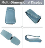 TILDOSAC Sunglasses Holder for Car Visor, Leather Magnetic Sunglass Holder for Car with Clip, Blue - Image 4