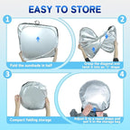 Custom Fit Windshield Sun Shade for Ford Edge 2015-2024 | Blocks UV Rays and Sun Heat, Helps Reduce Interior Temperature, Protects Dashboard from Fading, Folds Easily for Storage - Image 5
