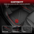 LASFIT Floor Mats for Ford Fusion 2013-2016, Not for Hybrid | with Cargo Mats, All Weather TPE 3D Custom Fit Car Mats, Full Coverage Secure-Fit Floor Liners, Easy to Wash - Image 2
