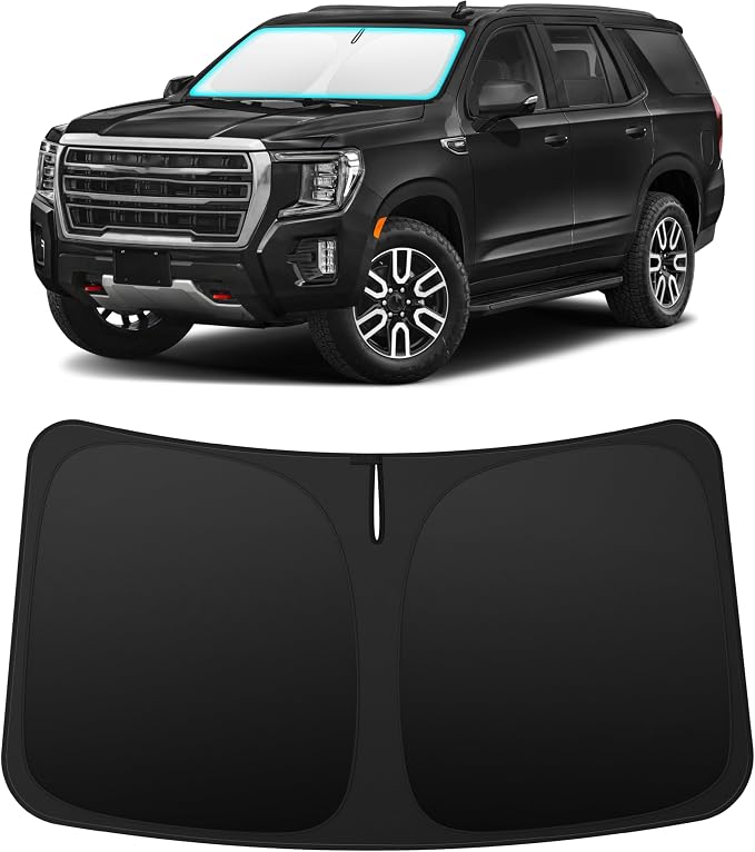 INSAUTO Custom Fit Windshield Sun Shade for GMC Yukon/Yukon XL 2021-2026 | Foldable Front Window Sunshade Car Accessories, UV & Heat Reflector, Keeps Interior Cool, Includes Storage Bag by INSAUTO