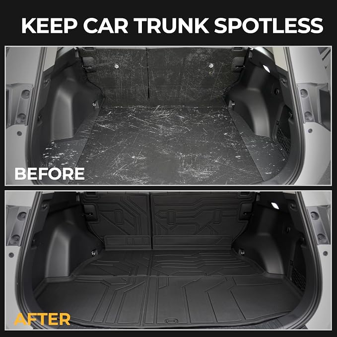 Floor Mats for 2026 Toyota RAV4 Hybrid Accessories | w/o Subwoofer, Full-Coverage Set with Cargo Liner & Backrest Protector, Odorless TPE, All-Weather Protection, 3D Laser Fit - Image 6