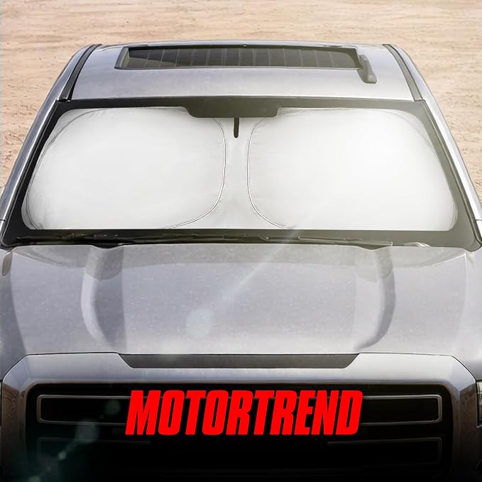 Motor Trend Custom Fit GMC Sierra & Chevy Silverado Windshield Sun Shade - Fits All (2014-2018) Trims - Car Windshield Sunshade Sierra & Silverado Accessories - Automotive Interior Protection - Image 9