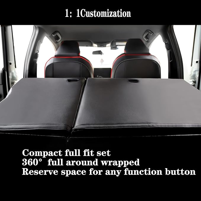 HKZ Customized Special seat Cover for Toyota Corolla (Black with Red Trim, 2014-2019 Corolla L LE LE Eco XLE Sedan) - Image 3