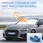 SINGARO 300T Universal Car Windshield Sun Shade, Foldable Reflective for Windshield & Window Shades with Overlapping Design, Car Interior Accessories (57" L x 30" W) - Image 5