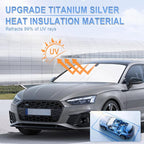 SINGARO 300T Universal Car Windshield Sun Shade, Foldable Reflective for Windshield & Window Shades with Overlapping Design, Car Interior Accessories (68.8" L x 35" W) - Image 5