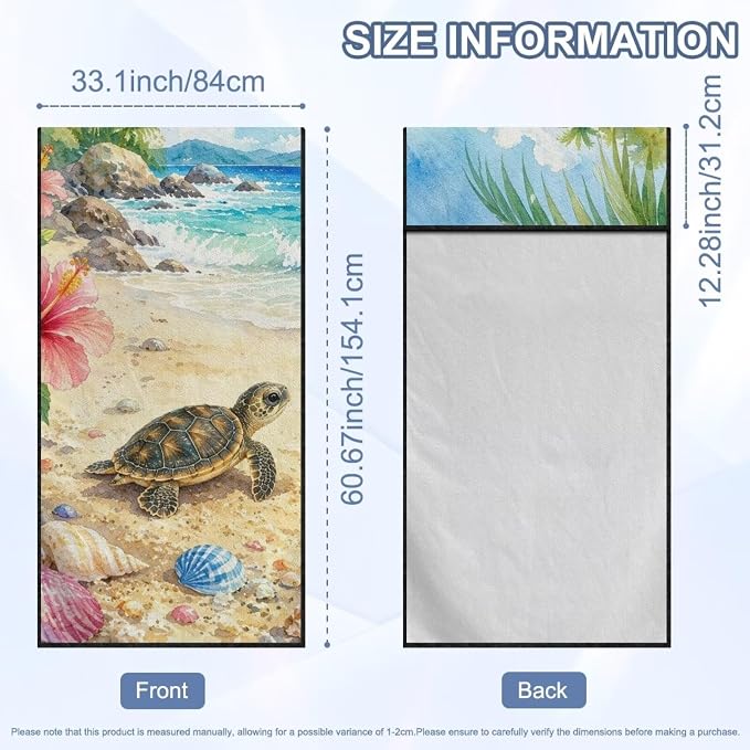 Sea Turtle Print Car Seat Covers for Front Seats Beach Shell Print Towel Car Seat Cover with Storage Bag Universal Fits Most Cars,Truck and SUV - Image 7