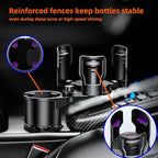 2-in-1 Adjustable Car Cup Holder Expander & Organizer – Dual Automotive Drink Holder for Bottles, Snacks, Phones – Fits Most Vehicles (3.0"-5.9" Diameter, 20 oz Capacity, Non-Slip Base) Black - Image 3