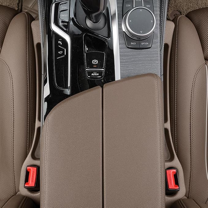 YLXGT Car Seat Gap Filler Organizer Universal for Car SUV Truck Accessories Seat Gap Plug Blocker with Storage Slot Brown 2 Pack - Image 6