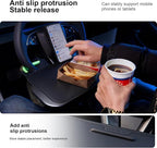 2-in-1 Car Steering Wheel Desk Tray & Car Seat Gap Filler Organizer – Silicone Look Table for Laptop, Eating Food, Writing – Work Road Trip Essentials Accessories（red） - Image 3