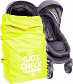 J.L. Childress Gate Check Bag for Single & Double Strollers, Neon Yellow | AirTag compatible Gate Check Bag keeps strollers clean, protected & easy to identify when airport gate checking by JLChildressCoIncUSBaby