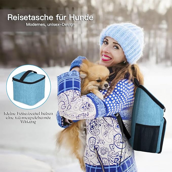 BAGLHER丨Dog Travel Bag, Airline Approved Pet Supplies Backpack, Dog Travel Backpack with 2 Silicone Collapsible Bowls and 2 Food Baskets - Image 7