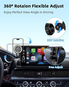 PZK Car Phone Holder for Toyota Prius 2023-2025 2026 Accessories 12.3-Inch | Strong Magnetic 15W Fast Wireless Charger Car Phone Mount with Sunglasses Storage Box 360° Rotation Magsafe Phone Stand - Image 3