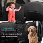 Dog Car Net Barrier 3 Layers with Auto Safety Mesh Organizer, Universal Stretchable Pet Barrier Backseat Storage Mesh Bag Dog Car Divider Net for Cars, SUVs-Drive Safely with Children and Pets - Image 6