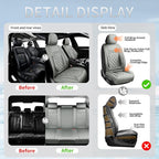 Fit Highlander Premium Leather Car Seat Covers for Toyota Highlander 2007-2025 2026 - Waterproof，Breathable，All-Weather Seat Cushion Protecto & Airbag Compatible, 2 Front Seat Gray - Image 5