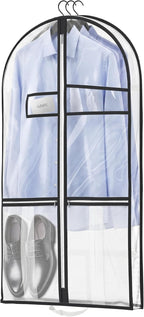 Lazebox 43" Travel Garment Bag with Accessories Zipper Pocket, Heavy Duty Suit Bag for Suits, Tuxedos, Dresses, Coats by Lazebox