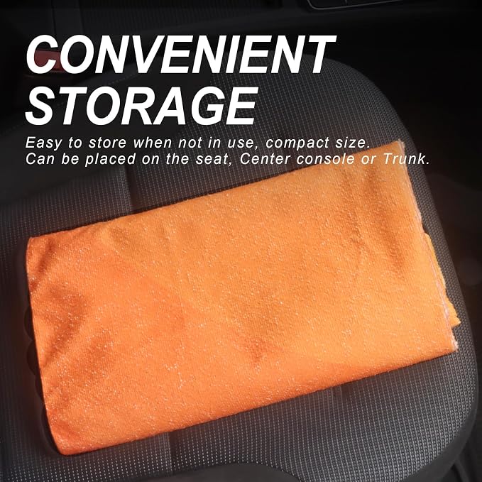 Sweat Towel Car Seat Cover Protector Front Seats for Gym Workout, Running, Swimming, Beach and Hiking, Waterproof Universal Seat Cover for Car, Trucks, Van & SUV (2, Gradient Orange, Front) - Image 5