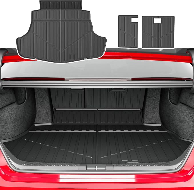 xipoqix Cargo Mat Backrest Mat Compatible with 2025 2026 Toyota Camry | TPE Cargo Liner Back Seat Protector Replacement for 2025 2026 Toyota Camry Accessories (Trunk Mat+Backrest Mats) by xipoqix