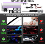 Acrylic Interior Car LED Strip Light with Wireless APP, RGB 10 in 1 with 175 inches 593 LEDs Fiber Optic Ambient Lighting Kits, 16 Million Colors Sound Active Function Car Neon Lights - Image 5