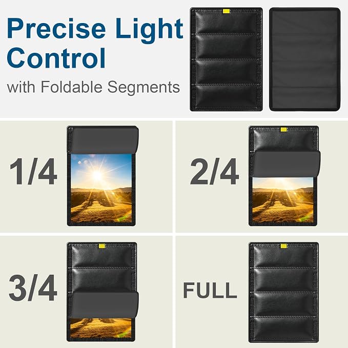 RV Door Window Shade Cover - RV Blackout Window Cover with UV Protection and Privacy Features (25 * 16 in) Foldable Magnet Design, Waterproof Fabric (Black1, 2 Pack (25" L x 16" W)) - Image 4