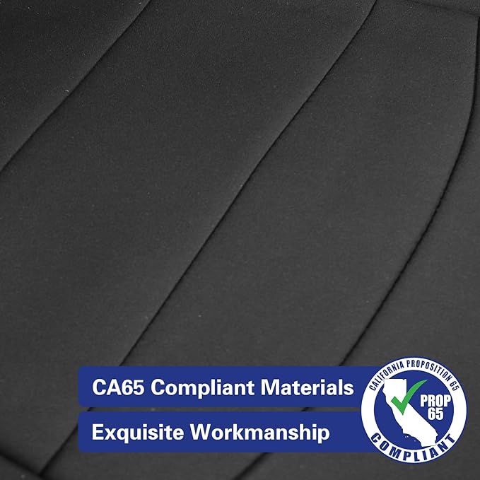 EKR Car Challenger Seat Covers 2008-2010,Neoprene Full Set | Custom Fit for Dodge Challenger 2008 2009 2010-Neoprene(Black) - Image 6