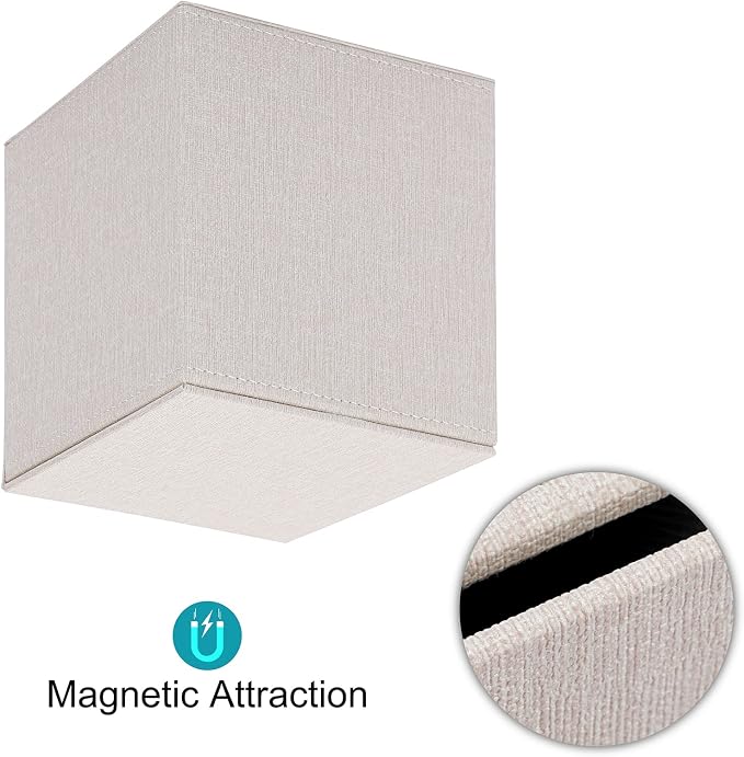 Sumnacon Square Linen Tissue Box Cover - Stylish Cube Tissue Box Holder with Magnetic Bottom, Decorative Tissue Box for Vanity Toilet Tank Dresser Night Stand Table Countertop Office Car, Beige | Stylish Cube Tissue Box Decorative Tissue Covers for Van... - Image 6