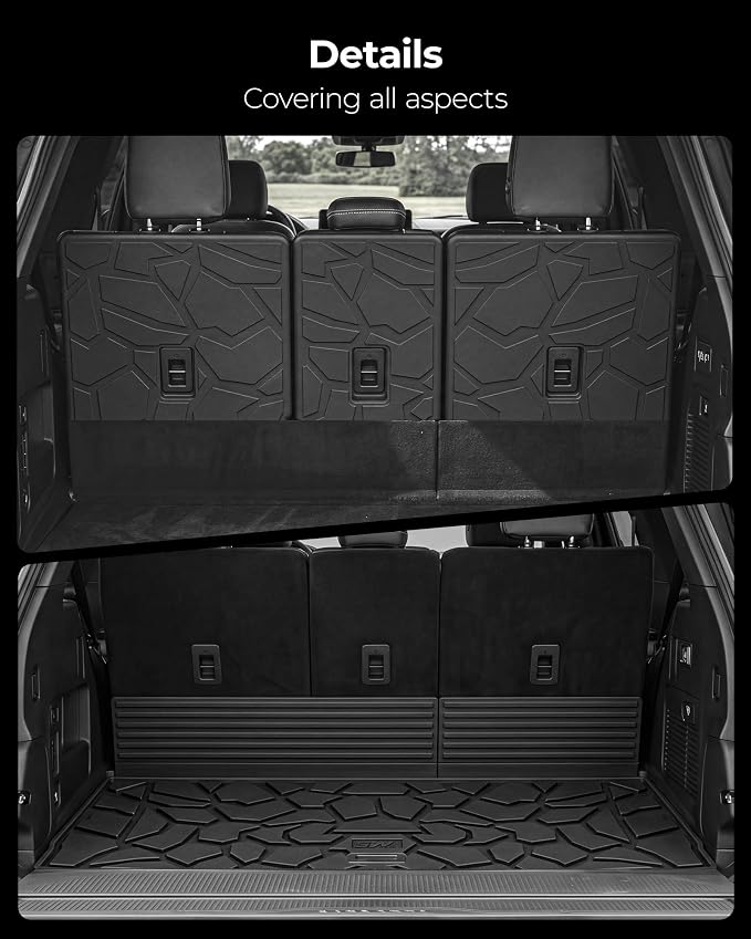 3W Cargo Liner & Backrest Mat for 7&8 Seats 2025-2026 Ford Expedition Standard - Image 9