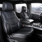 Coverland Custom SUV Car Seat Covers for 1998-2008 Subaru Forester | Premium Waterproof Faux Leather Non-Slip Memory Foam Airbag Compatible Custom Fit Interior Protector [Front Seat-Black] by Coverland