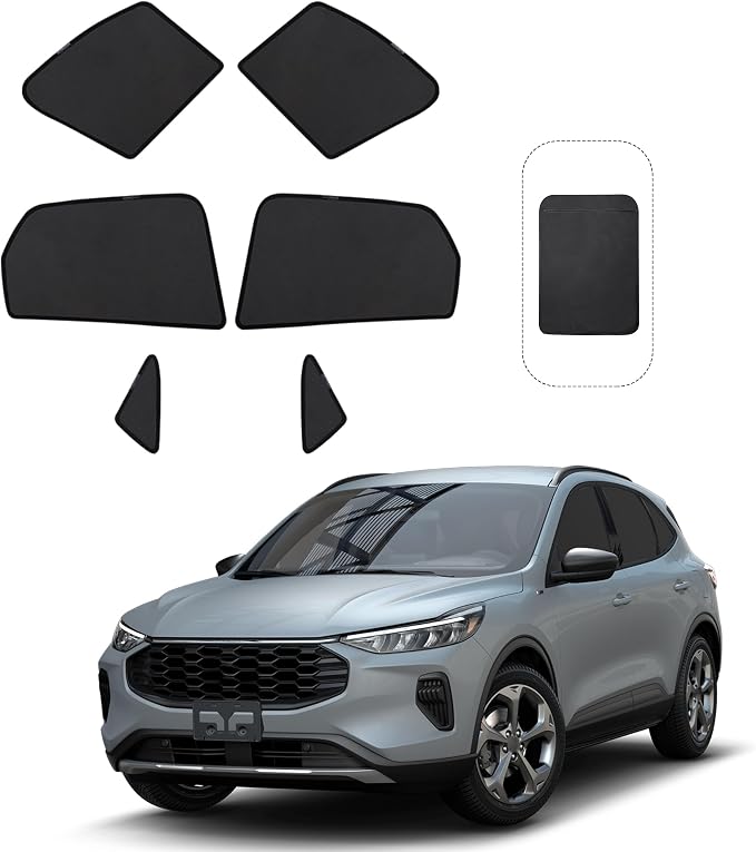 Front Side Half Window Shade Foldable Custom Fit for Ford Escape 1.5L SE AWD 2020-2026 Car Window Shades for Side Window Sun Shade UV Protection Heat Insulation for Sleeping 6PCS by FannycCargoCover