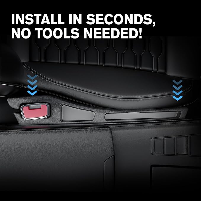 7F Car Seat Gap Filler Organiser,Between Seat Gap Filler, Centre Console Organiser, Universal Car Accessories, Fit SUV Truck Storage Black - Image 6