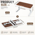 Xuhal Large Car Seat Tray Table, 23.6"×13.8" Adjustable Car Desk Laptop Desk 0–36° Wood Portable Detachable Lap Desks for Passenger Seat, Work, Eating, Camping, Home Use, Long Distance Use - Image 2
