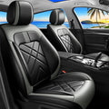 K4 Car Seat Covers Custom Fit for KIA K4 2025 2026, Premium Full Coverage Leather Automotive Seat Protectors, All Seasons Waterproof Breathable, Airbag Compatible, Front Seats, Black Gray by Unknown
