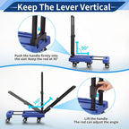 GtIiFmTe Foldable Hand Truck, Lightweight Luggage Cart for Airport Car Seat | Compact Folding dolly with Rotating swivel wheel,storage size12×15.7×4.1",300lbs Load,Upright Lock Handle with 3bungee cords - Image 3