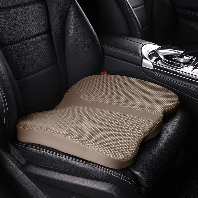 Car Seat Cushion, Comfort Memory Foam Seat Cushion for Driving by LARROUS