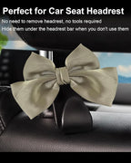 2 Pack Car Purse Hooks, Headrest Hooks for Cars, Grass green | Car Bag Hanger for Groceries, Coats, Umbrellas and Daily Essentials, Bow-Shaped Car Interior Organizer for Handbags and Bags - Image 3
