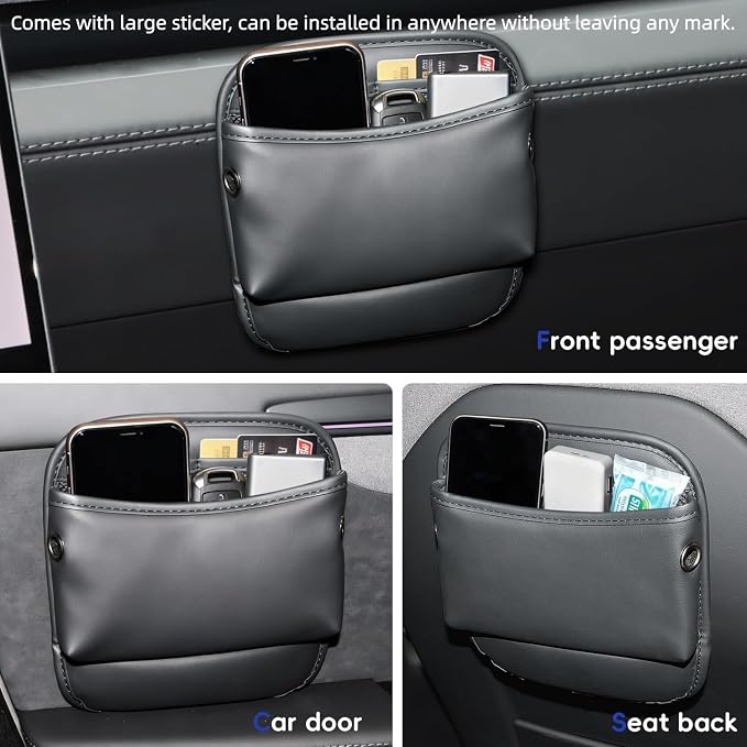 MARCHFA Car Seat Side Pocket Organizer Car Pocket Pouch for Seat, Door, Console, Car Seat Gap Filler Organizer Multifunctional Car Organizer Accessories for Phone Sunglasses Keys Cards (Small) - Image 3