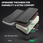 GIANT PANDA 2PCS Front Seat Covers for Chevy Silverado & GMC Sierra 1500 2500 3500 2007-2026 Crew Extended Double Cab Pickup,Custom Fit Chevy & GMC Truck Seat Protectors,Faux Leather (Black&Gray) - Image 3