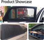 2 Pack Breathable Mesh Car Window Sun Shade Cover, 22.8"*24" | Car Window Screens, UV Protection Sunshade, Mosquito Net Curtain, Protect Privacy for Pets/Family - Image 6